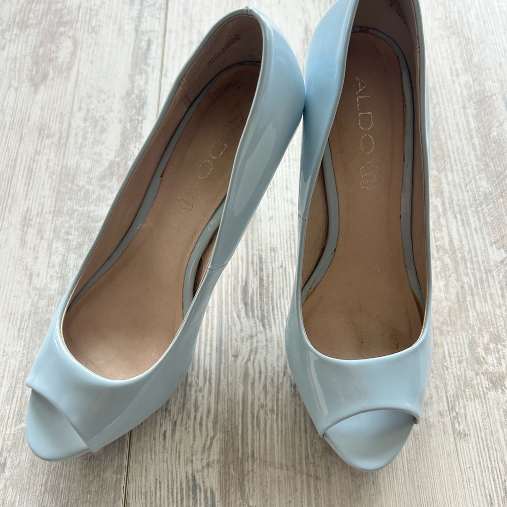 Aldo Blue Peep Toe Heels for Elegant Occasions